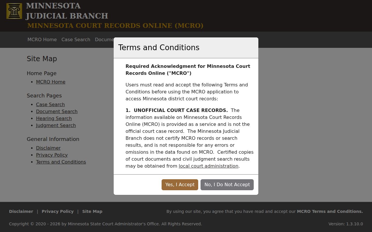 Marshall County case search MCRO sitemap