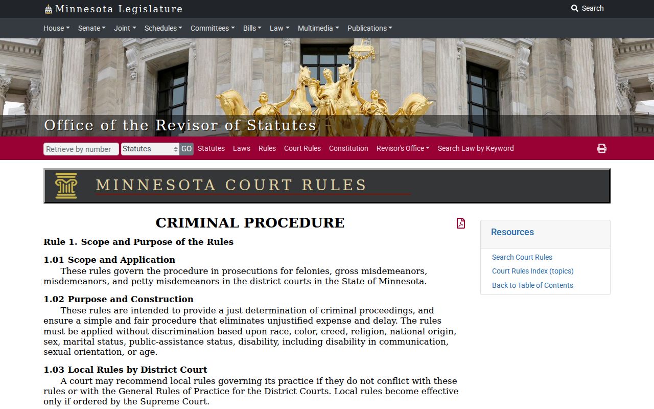 Marshall County criminal court docket rule definitions