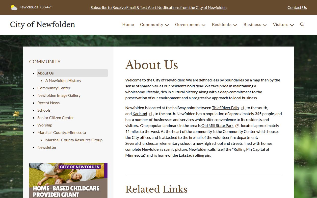 Newfolden court records and community profile