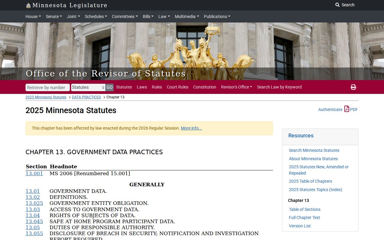 Stephen court records and Minnesota data practices law
