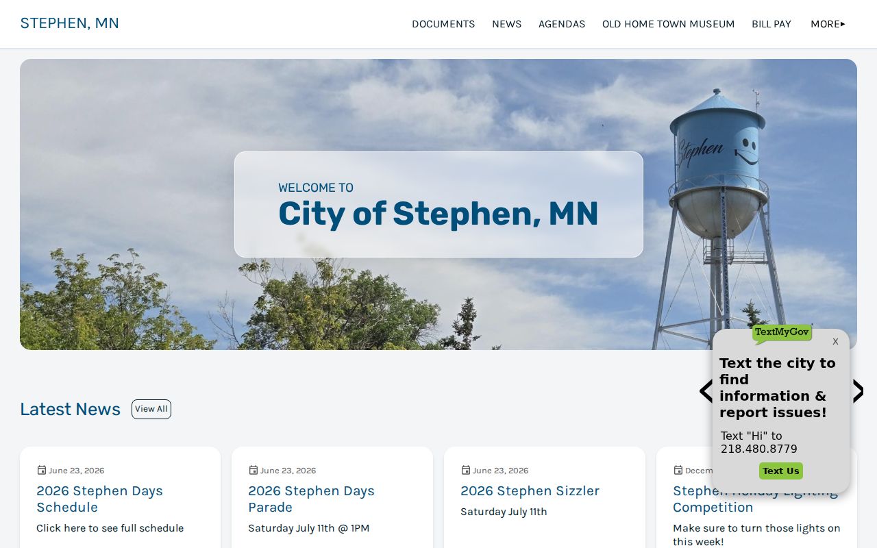 Stephen court records and city government information