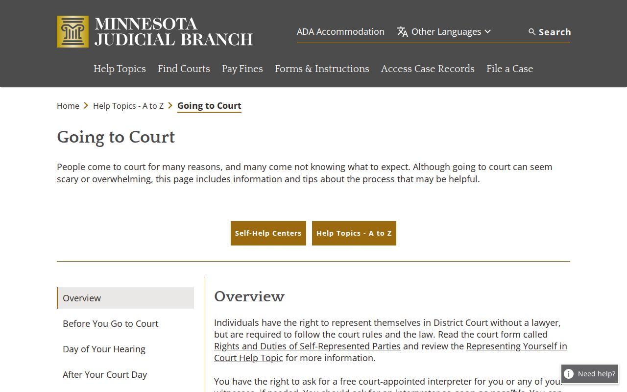 Warren court records and Minnesota court access guidance